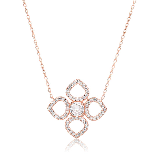 שרשרת רוז גולד משובצת זרקונים