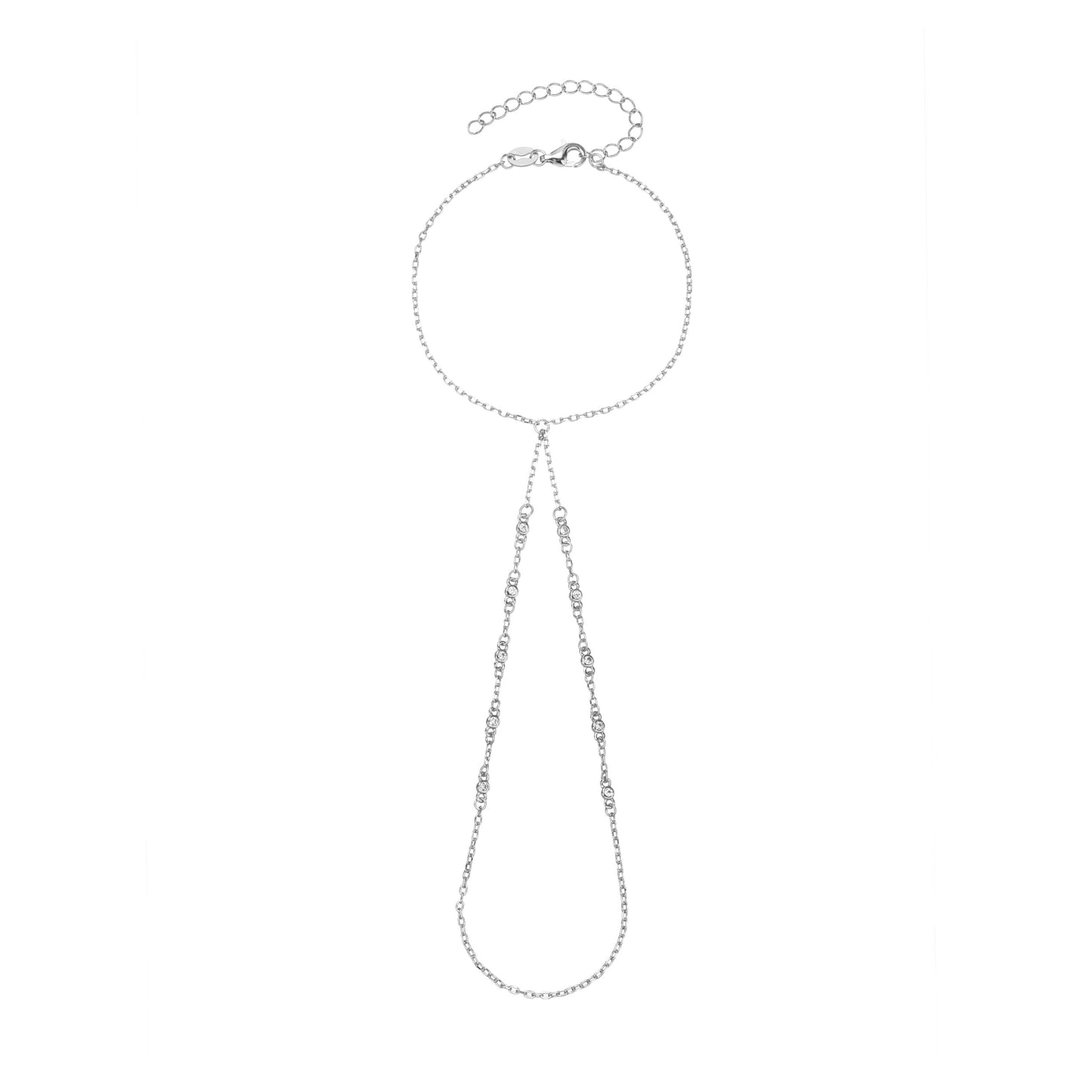 צמיד כסף 925 משובץ זרקונים