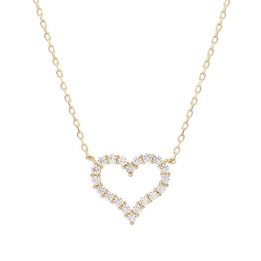 שרשרת מצופה זהב 14K משובצת זרקונים