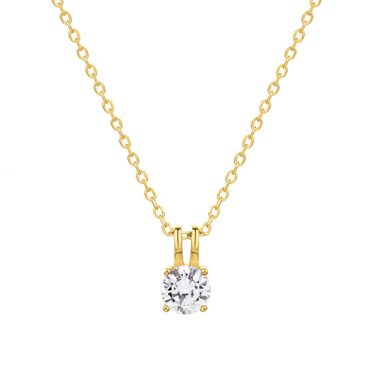 שרשרת מצופה זהב 14K משובצת זרקון