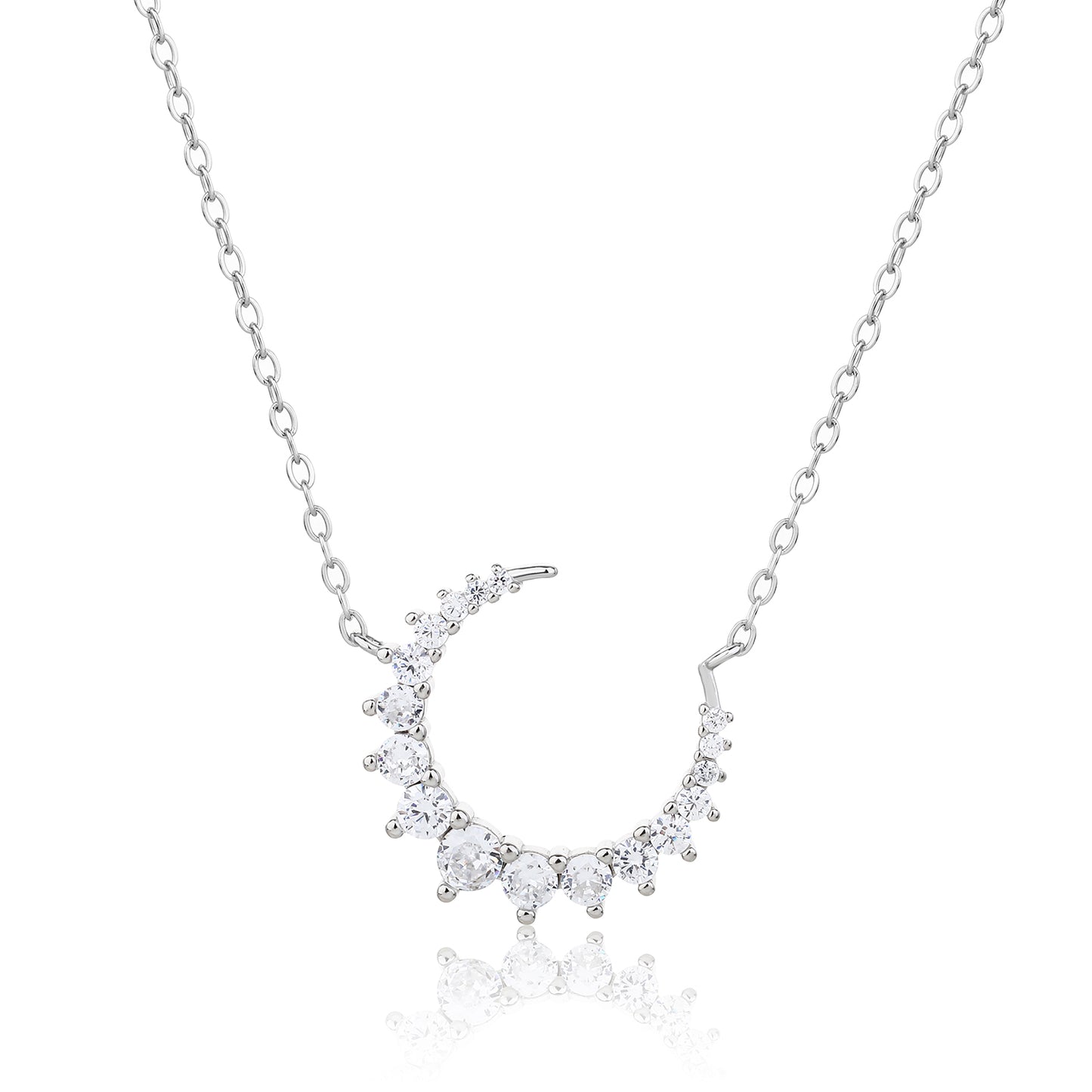 שרשרת כסף 925 משובצת זרקונים