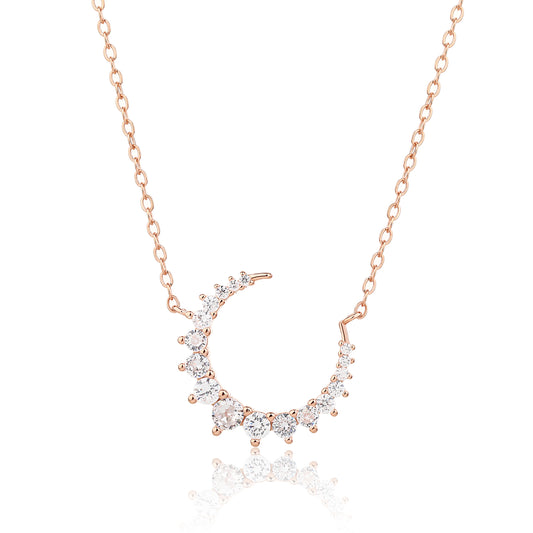 שרשרת רוז גולד משובצת זרקונים