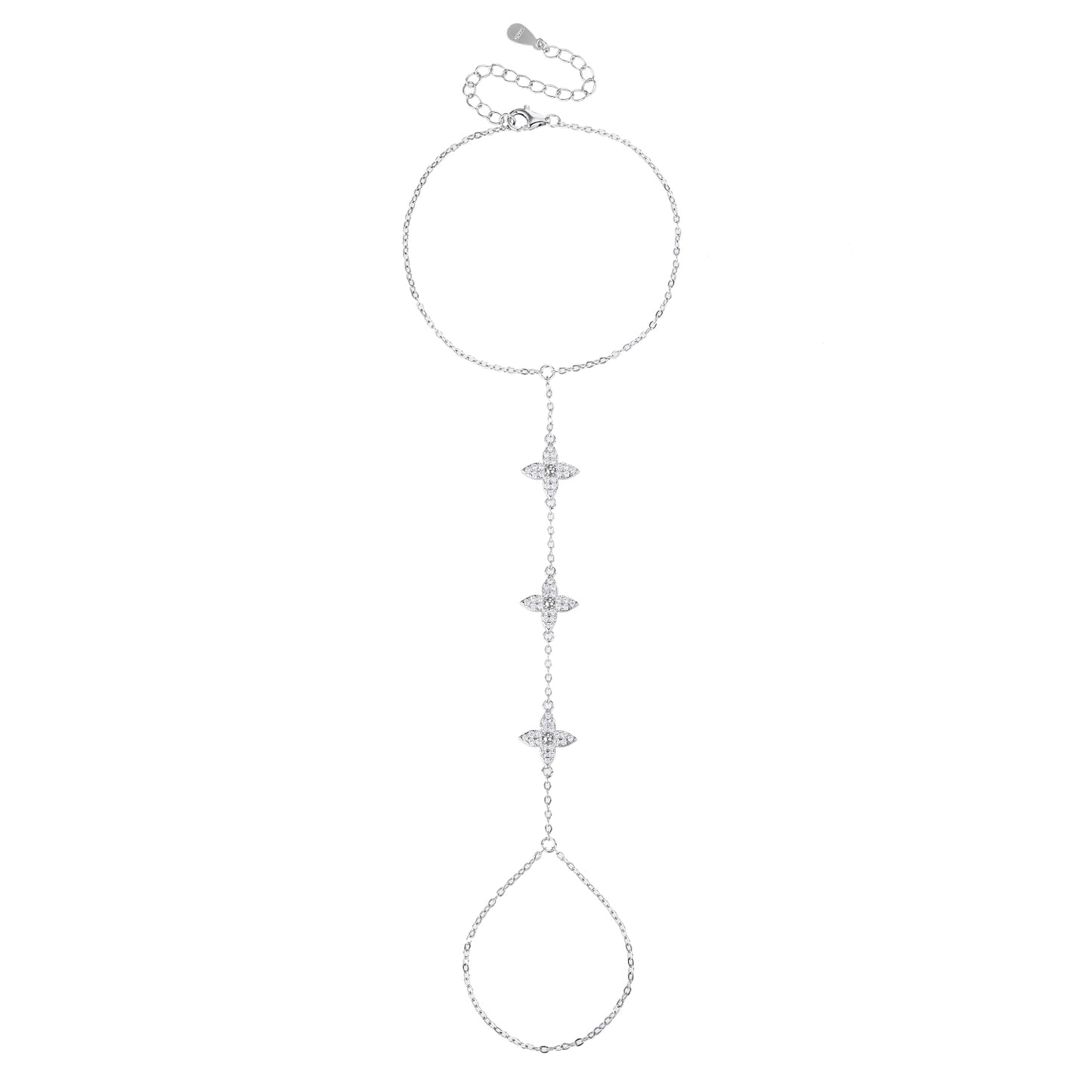 צמיד כסף 925 משובץ זרקונים