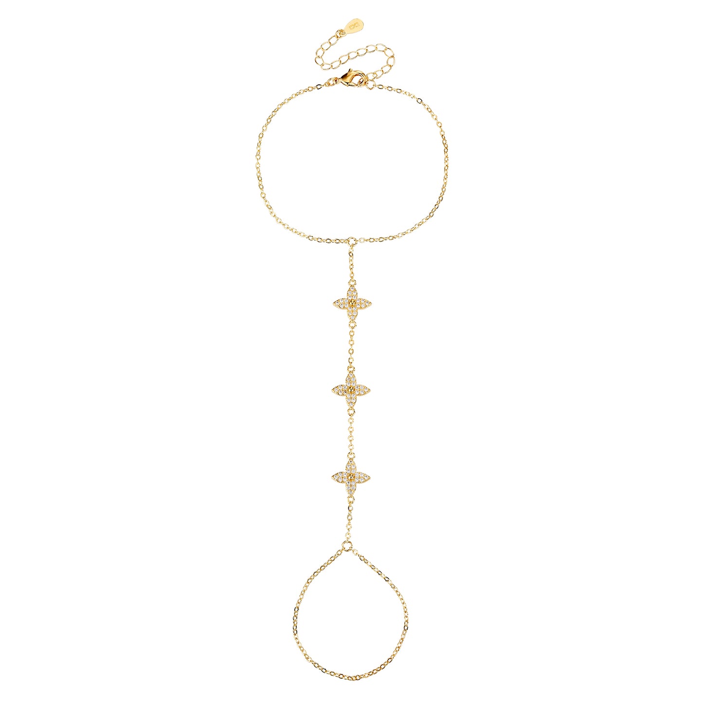 צמיד ג'אדי מצופה 14K משובץ זרקונים