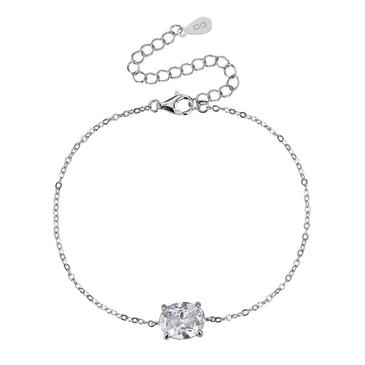 צמיד כסף 925 משובץ אבן זרקון