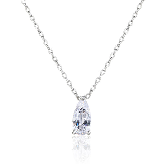 שרשרת כסף 925 משובצת אבן זרקון