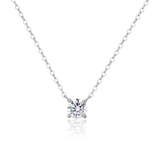 שרשרת כסף 925 משובצת אבן זרקון