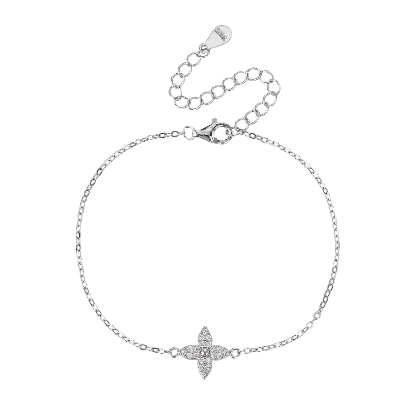 צמיד כסף 925 משובץ זרקונים