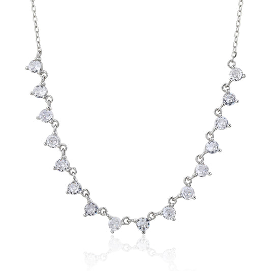 שרשרת כסף 925 משובצת זרקונים