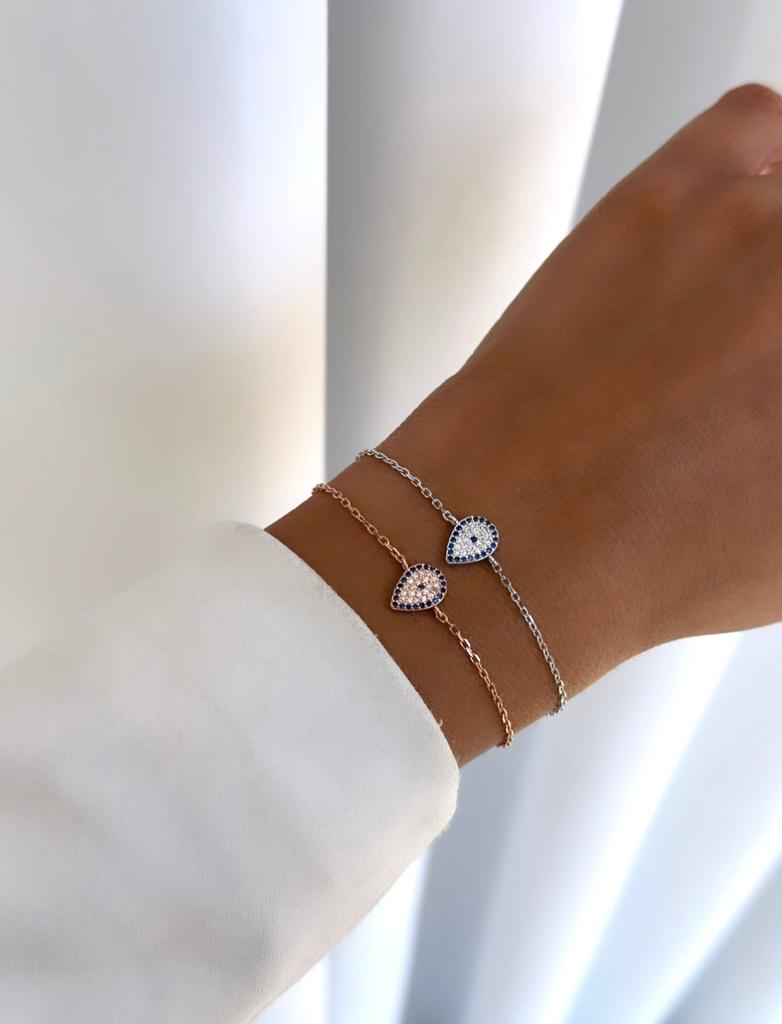 צמיד רוז גולד משובץ זרקונים