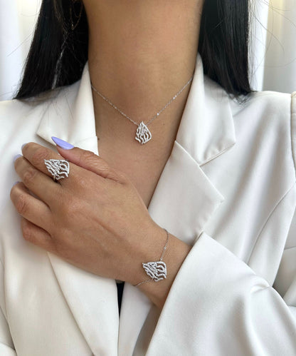 צמיד כסף 925 משובץ זרקונים