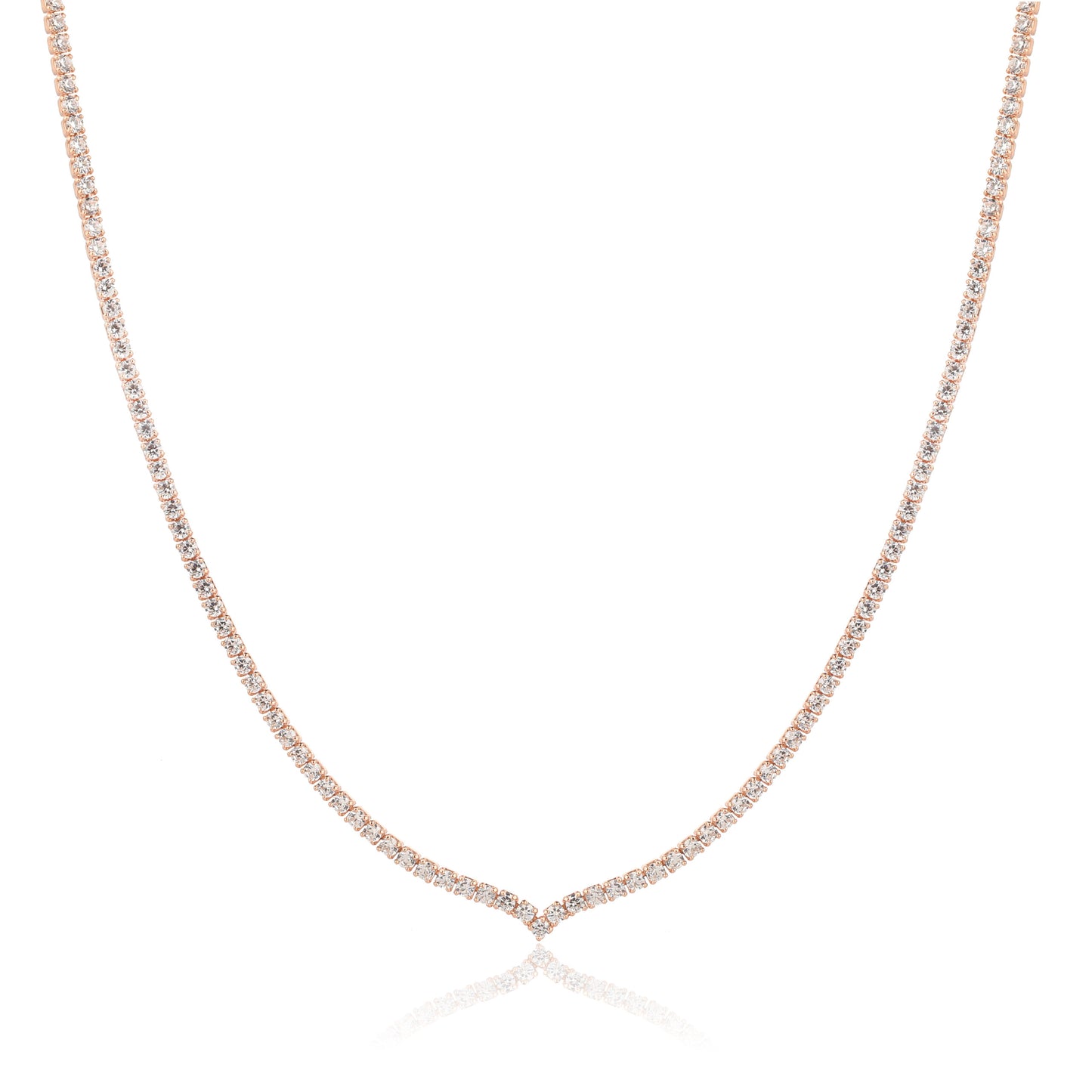 שרשרת צ'וקר טניס משובצת זרקונים